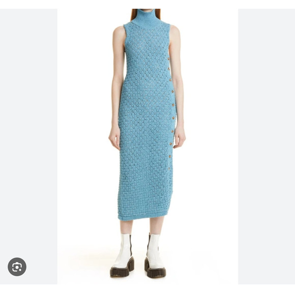 ROTATE BIRGER CHRISTENSEN Tessa Knit Dress - Ethereal Blue - Picture 4 of 10